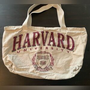 Harvard canvas tote bag